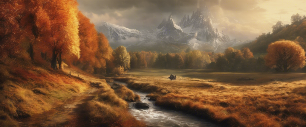 LOTRO - Quando arriva l'autunno le misty mountains sono circondate dal rosso delle foglie.
